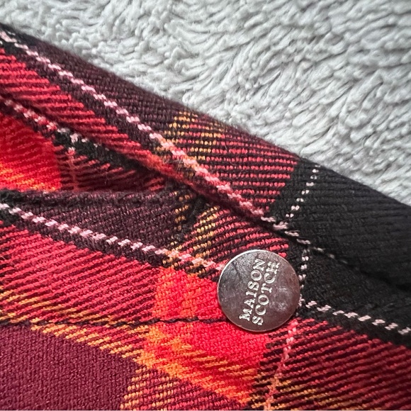 Scotch & Soda Maison Scotch Modern Classics Tartan Plaid Punk Zipper Skinny Pant - Picture 6 of 15